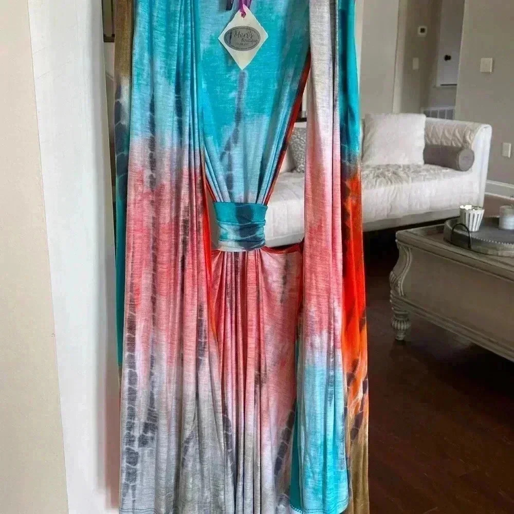 Yahada tie dyed vest-NWT